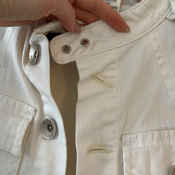 SOLD Vintage 2000s Parasuco white denim jacket size S - Picture 5 of 16
